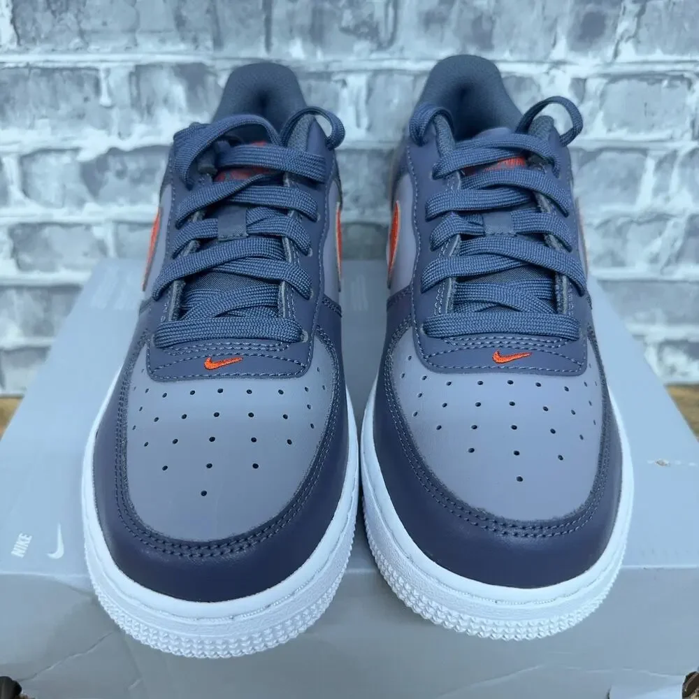 Nike Air Force 1 Cement Grey Team Orange White CT3839 008 GS Youth Size 5.5Y New